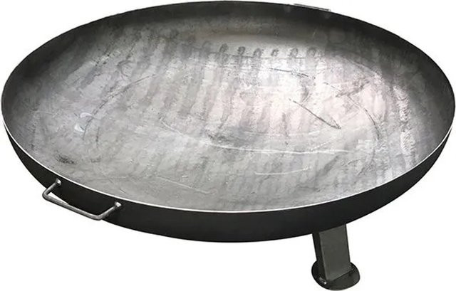 FeNau Feuerschale aus Stahl in Grau mit Füßen und Haltegriffen, Durchmesser: 80 cm - Bild 1