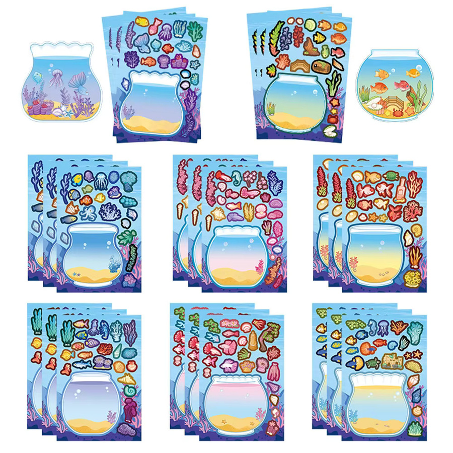 Rspctou Aquarium-Meereslebewesen-Puzzle-Aufkleber, DIY Spielzeug - Bild 2