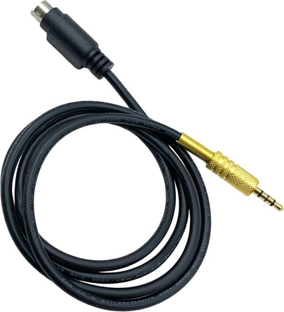 Yaesu Datenkabel DIN 6-Pin zu 3,5mm PTT-Adapterkabel für Echolink und Remote Voice Repeater, Schwarz - Bild 1