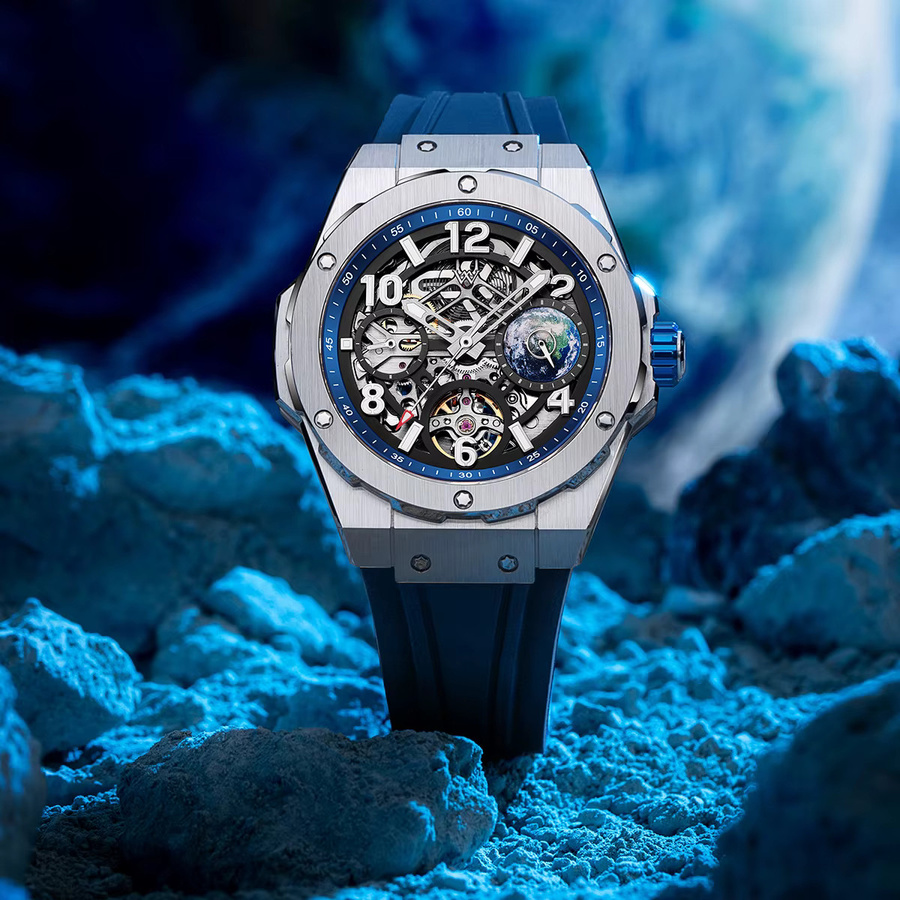 Welly Merck Armbanduhr, Automatik, Edelstahl, Schwarz, Herren - Bild 2