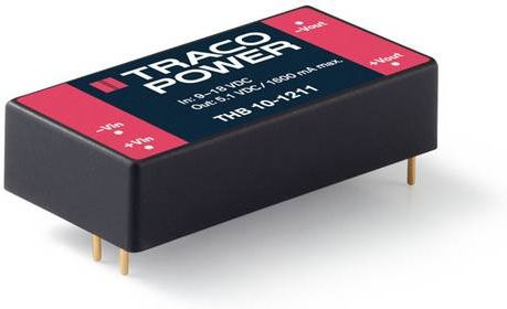 TracoPower THB 10-4812 DC/DC-Wandler, Print, Schwarz, 48 V/DC zu 5 V/DC, 835mA, 10W, 1 Ausgang - Bild 1