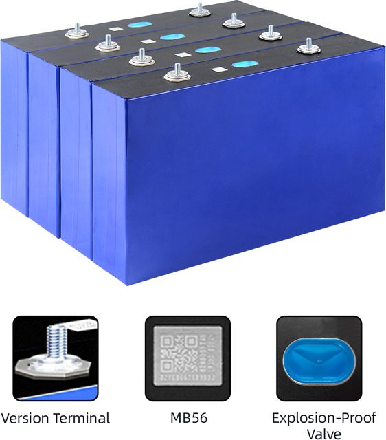 EVE 628Ah MB56 LiFePO4-Batteriezelle, prismatische wiederaufladbare 3.2V Zelle für 12V und 48V Systeme - Bild 1