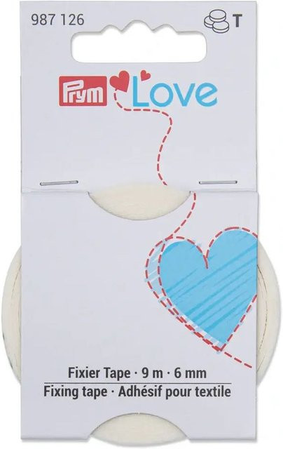 Prym Love Fixier Tape Weiß, 6 mm Breite, doppelseitig und auswaschbar - Bild 1