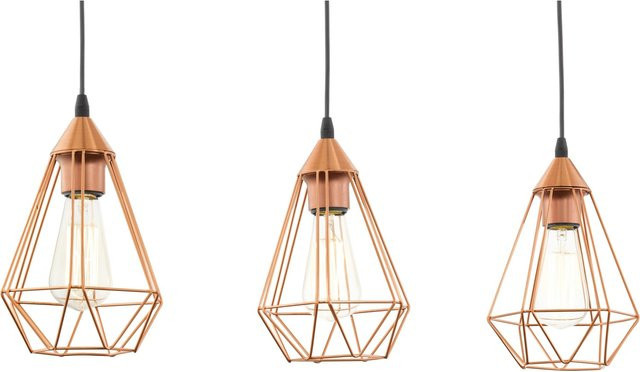 Eglo Pendelleuchte Tarbes in Kupfer, 3-flammig, Vintage Design aus Stahl - Bild 1