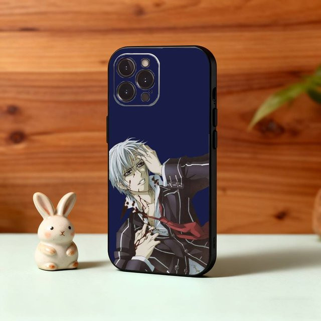 Anime M-Manga Vampire Knight Handyhülle für iPhone 17 16 15 14 13 12 11 Pro Max Plus, weiche Schutzhülle in Schwarz und Blau von mart15 - Bild 1