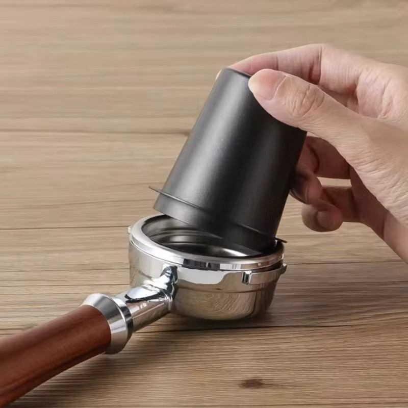 PGY Kaffee Dosierbecher aus Edelstahl in Silber für Espresso Siebträger und Mühlen, Durchmesser: 51 mm, 53 mm oder 58 mm - Bild 3