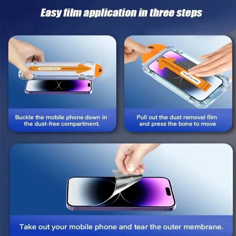 2 Stück DIXSG HD Clear Full Screen Protector für iPhone 11 bis iPhone 17 Pro Max, transparent, staubfreie Installation - Bild 6