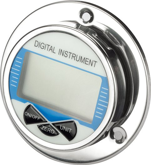 Digitales Druckmessgerät von Ah Qidian mit LCD-Anzeige aus Edelstahl, Messbereich 0-100 bar, Farbe Silber - Bild 1