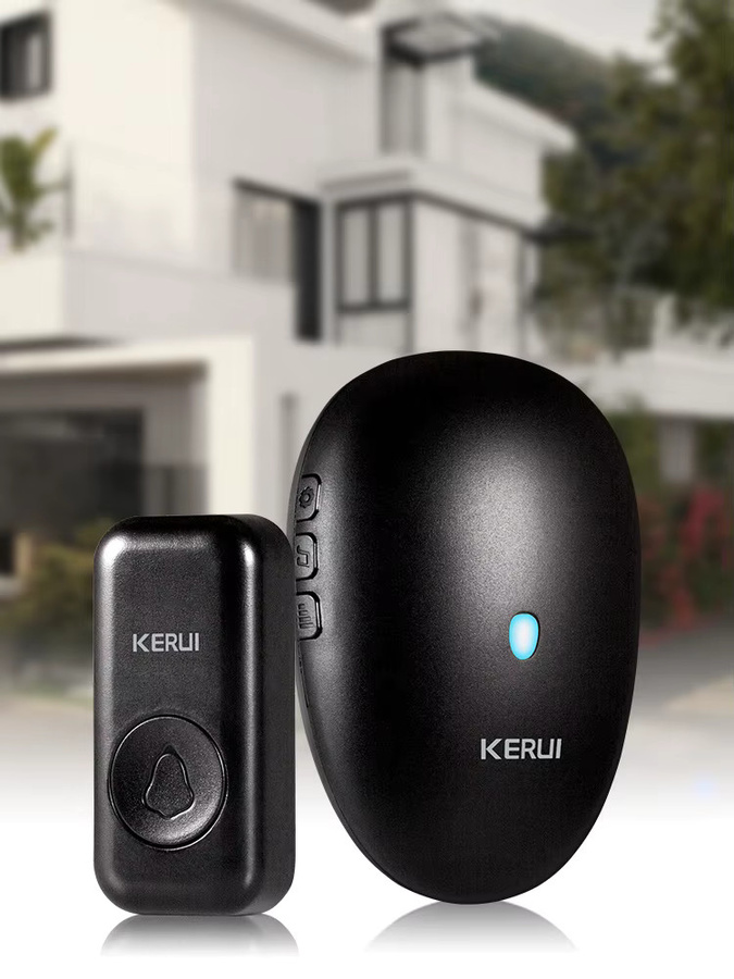 KERUI Intelligente kabellose Türklingel M521 mit Knopf und 57 Melodien, Schwarz - Bild 7