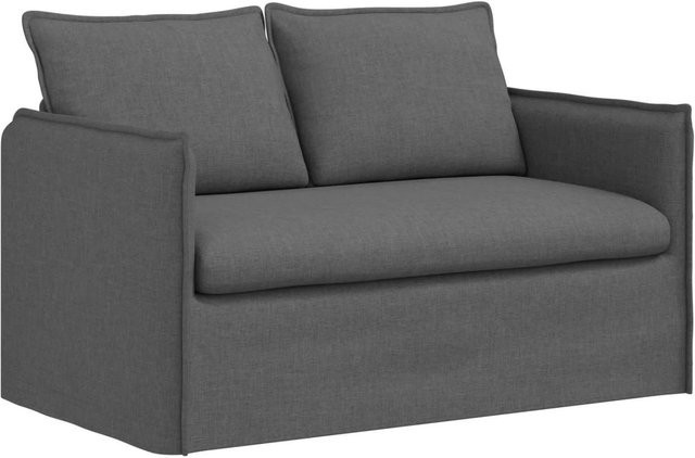 vidaXL Sofa Dunkelgrau mit Stoffbezug und Metallrahmen B/T/H: 136 x 82 x 85 cm - Bild 1