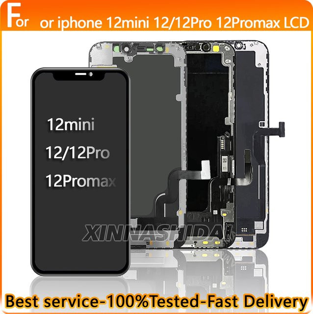 LCD Display mit 3D Touch Screen Sensor Panel als Ersatz für iPhone 12 mini, 12 Pro und 12 Pro Max in Schwarz - Bild 1