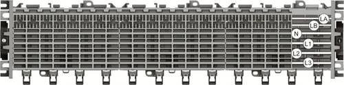 ABB Smissline TP Starterpaket 78 PLE Verteilerverteiler in Grau, bestückt mit Schienen L1, L2, L3, N und 1 Stk. Sammelschienen-System - Bild 1