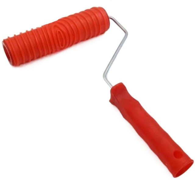 Fashnics Strukturrolle mit Griff für Holzmaserung-Imitation in Rot - Bild 1