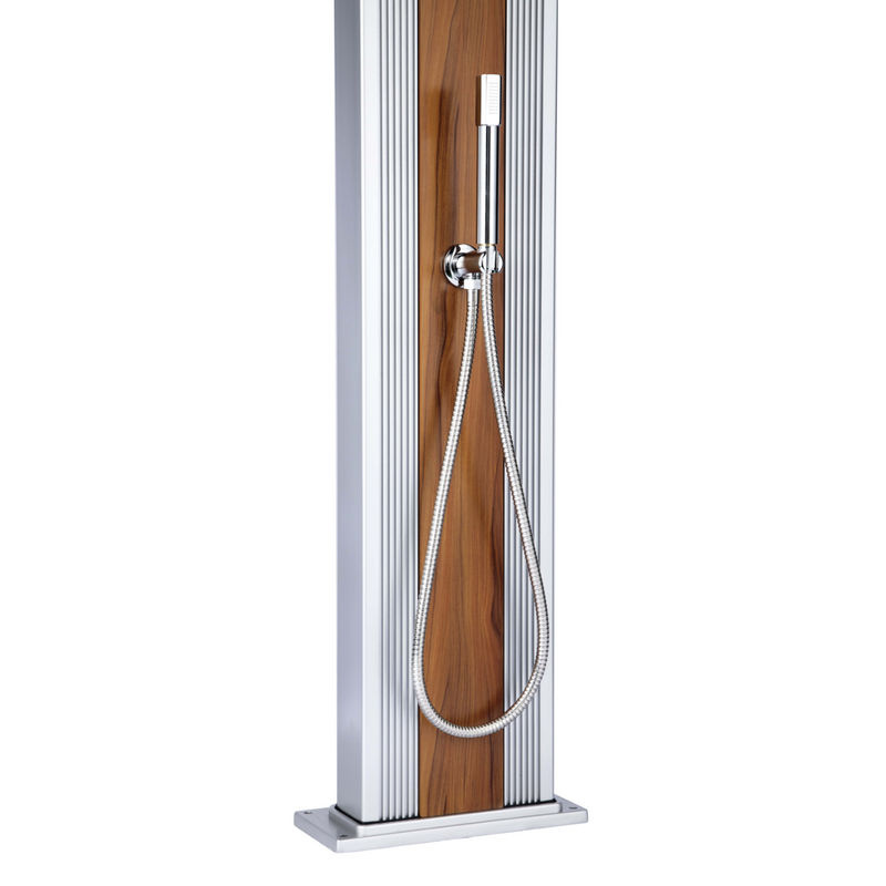 Formidra Hybriddusche Dada Straight Solar-Dusche in Silber und Holz mit 40 l Fassungsvermögen - Bild 2