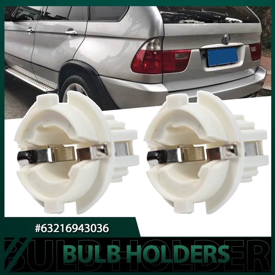 AUTOXBERT 2er-Set Rücklicht-Sockel für BMW X5 E53 E70 E65 E66 X3 E83, Farbe: Weiß, Ersatzteil 63216943036 - Bild 2