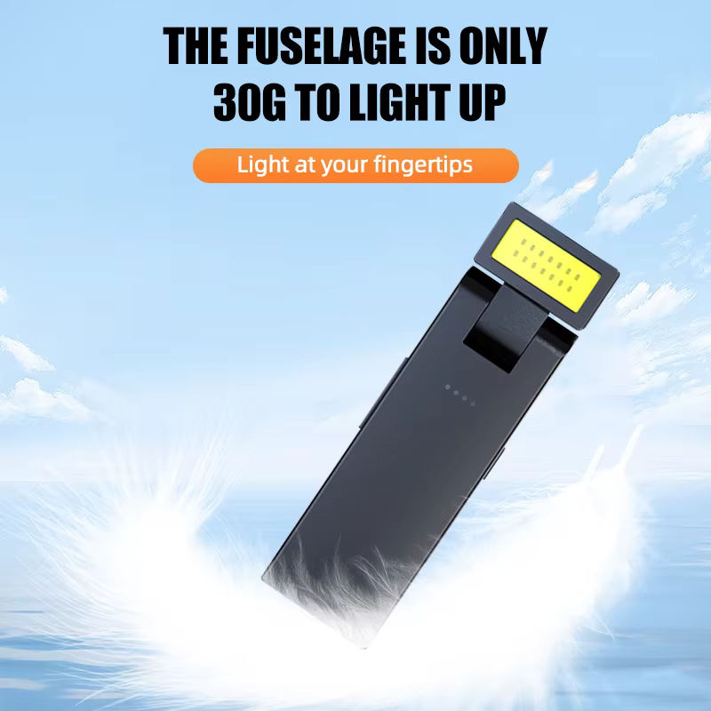 Wiederaufladbare magnetische COB-Arbeitsleuchte in Schwarz als LED-Notfalllampe und Nachtlicht - Bild 2