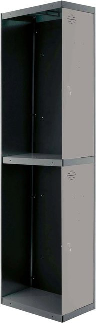 PROREGAL Spind AMEGO Anbaumodul mit 2 Abteilen und Schließfach, Anthrazit-Grau, H x B x T: 180 x 40 x 50 cm - Bild 1