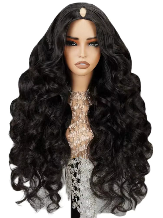 mamushow V-Part Perücke, Body Wave, Brasilianisches Echthaar, 180% - 200% Dichte - Bild 7