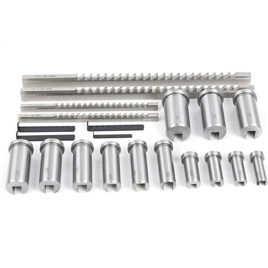 XMSJ 22-teiliges Keilnut-Räumwerkzeug Set aus HSS in Silber für CNC-Maschinen - Bild 4