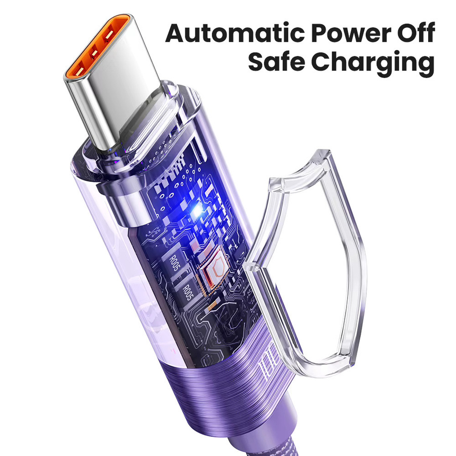 Toocki USB-C-Kabel 100W 6A Schnellladekabel mit automatischer Abschaltung in Grau - Bild 6