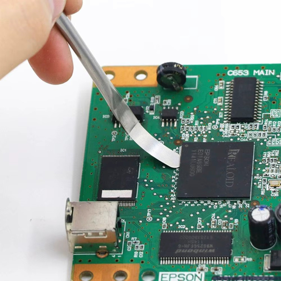 Professionelles Telefon Reparatur Tools Kit mit Demontage Klingen und CPU IC Kleber Entferner in Silber für Handy und Computer - Bild 2