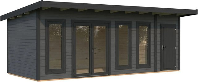Palmako Holz-Gartenhaus Aurelia Pultdach in Grau und Anthrazit mit Boden B: 670 cm, T: 300 cm - Bild 1