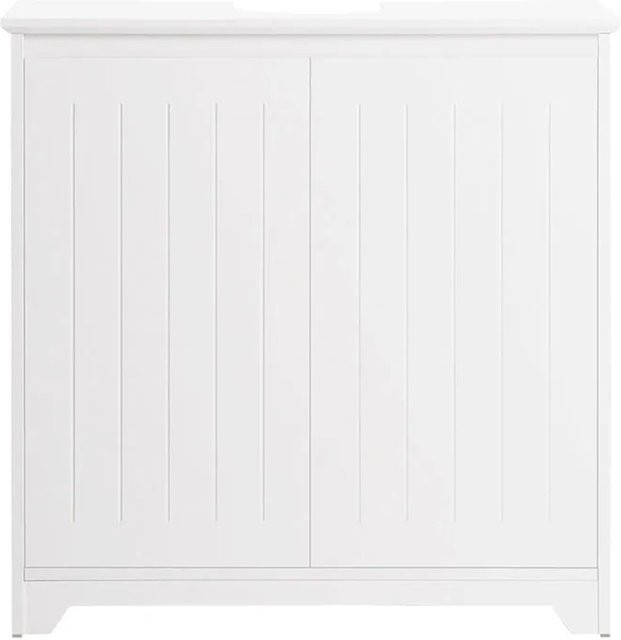 SoBuy Waschbeckenunterschrank mit 2 Türen in Weiß, B/T/H: 60 x 30 x 30 cm - Bild 1