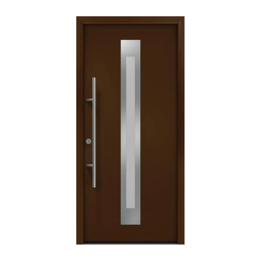 EcoStar Haustür Isopro Secur IPS 770S mit Glaseinsatz, Terrabraun, B: 110 cm, H: 210 cm, DIN Links, RC2 - Bild 2
