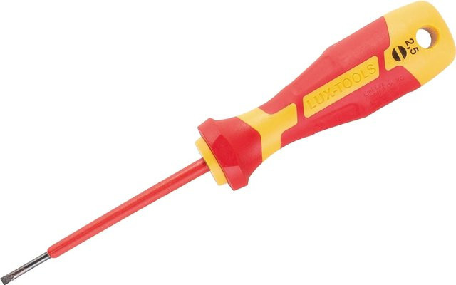 LUX-TOOLS VDE-Schraubendreher Professional SL 2,5 mm x 75 mm in Rot - Bild 1