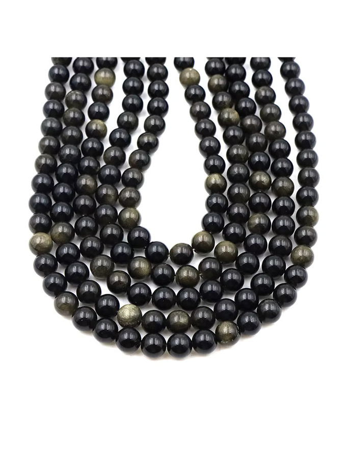 Pyrit Perlen, rund, 4/6/8/10mm, Unisex - Bild 7