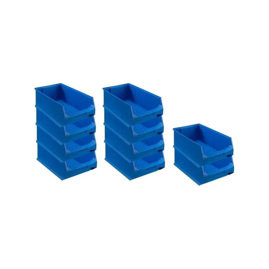 PROREGAL SparSet 10x Sichtlagerboxen Blau, B/T/H: 20 x 30 x 50 cm, 21,8 Liter - Bild 2