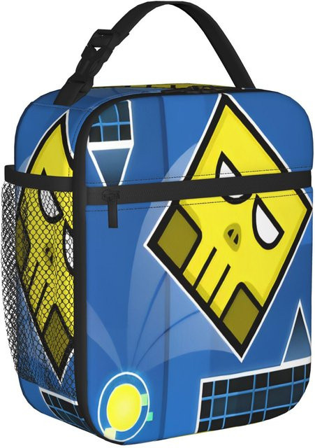 Isolierte Lunchtasche Fancy Style Studio Geometrie Würfel Design in Blau - Bild 1