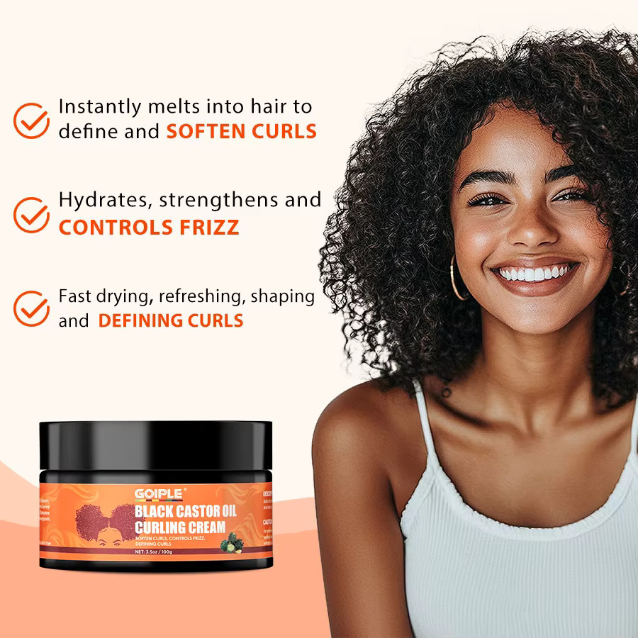 GOIPLE Lockencreme mit Rizinusöl, 100g, lockiges Haar - Bild 3