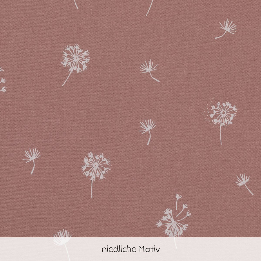 Fillikid 2-teilige Bettwäsche aus Jersey mit Pusteblume-Motiv in Rosa, Bettbezug 135 x 200 cm und Kissenbezug 40 x 60 cm - Bild 2