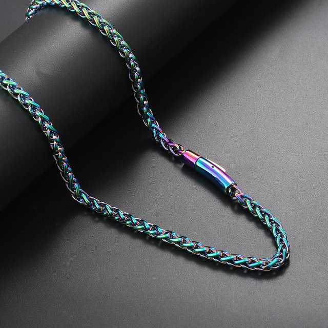 Kielkette Titanstahl-Halskette, Edelstahl, 55 cm, grau, Unisex - Bild 1