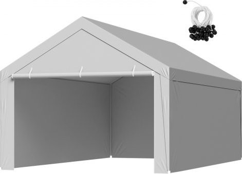 VEVOR Carport-Ersatzdach mit Seitenwänden, grau, B/T: 6,09 x 3,96 m, UV-beständige und strapazierfähige Garagenzeltplane für Autounterstände, Rahmen nicht im Lieferumfang enthalten - Bild 1