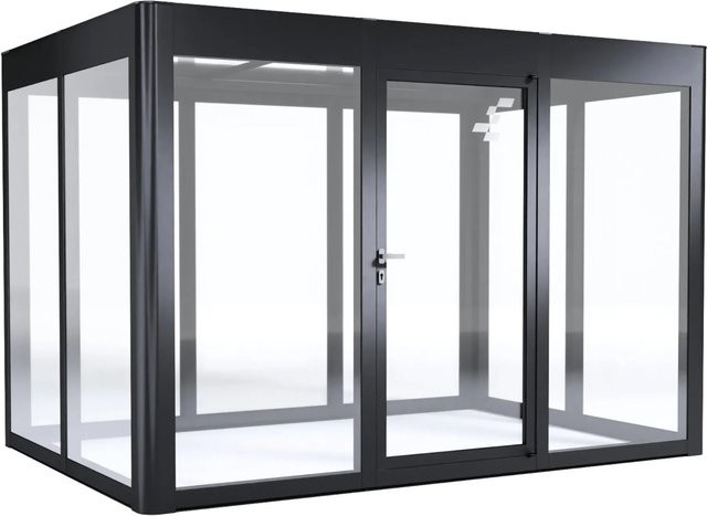 SunElements Gewächshaus SunGarden Infinity 3.2 in Anthrazit-Metallic, B/T/H: 338 x 150 x 229 cm mit Acrylglas und integriertem Dachrinnensystem - Bild 1