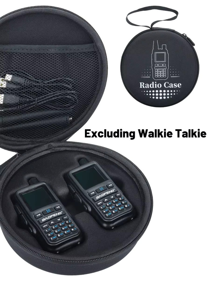 ABBREE Mini-Radio-Tragetasche mit ergonomischem Halter in Schwarz für Reisen und Camping - Bild 7