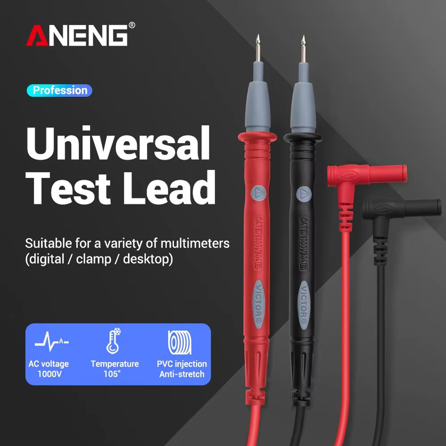 ANENG PT1003 Universal-Testkabel für Multimeter und Zangenmessgeräte, 20A, rote Nadelspitzen-Sonde aus Kunststoff - Bild 2