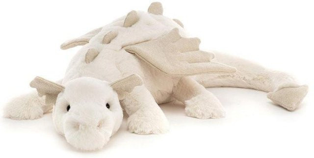 Bai Fen Bai Himmelsdrachen-Puppe, Regenbogen-Schnee-Drachen-Puppe, Plüsch / Textil, Weiß - Bild 1