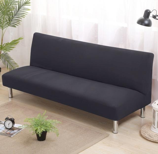 YZFZP Wasserdichter und rutschfester Sofa-Bettbezug ohne Armlehne in Schwarz, elastisch und formpassend, 100% Polyester - Bild 1