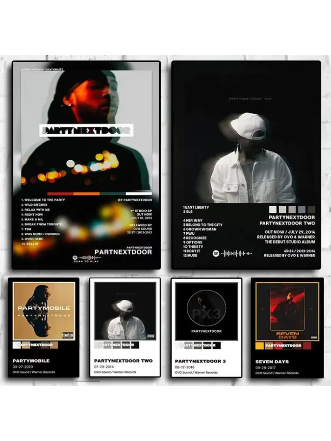 Retro Musik Album Cover Poster Partynextdoor Leinwand Kunst für deine ästhetische Zimmerdekoration - Bild 2