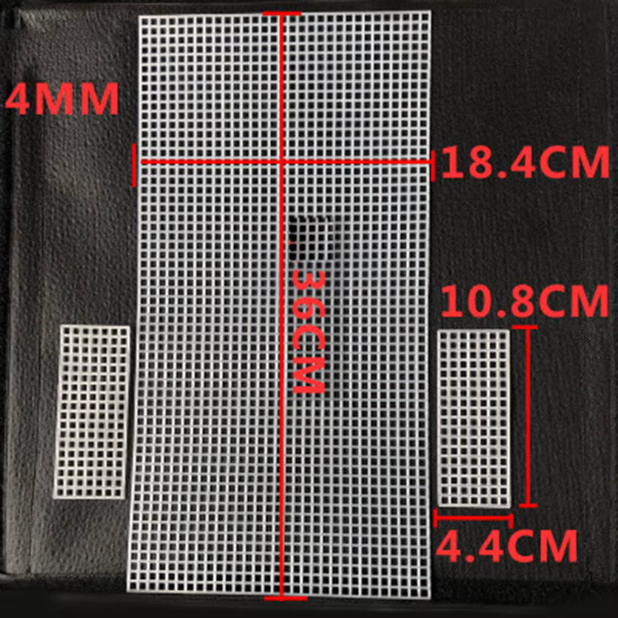 6er Set Kunststoff Mesh-Gitter für DIY-Taschen und Handwerk, Weiß - Bild 2