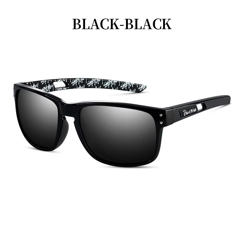 Ravenisa Sonnenbrille, Herren, quadratisch, Vollrand, TR90, schwarz, polarisiert - Bild 3