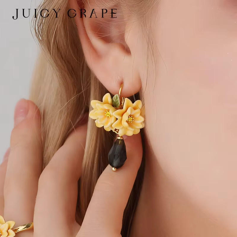 Juicy Grape Schmuckset, Halskette, Ohrringe, Perlenarmband, Gold, Damen - Bild 2