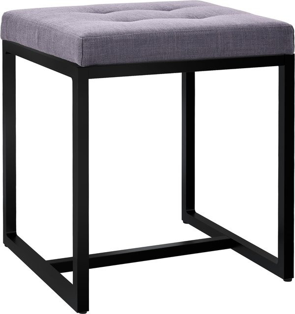 CLP Sitzhocker Barci Moderner Polsterhocker mit schwarzem Eisengestell - Bild 1