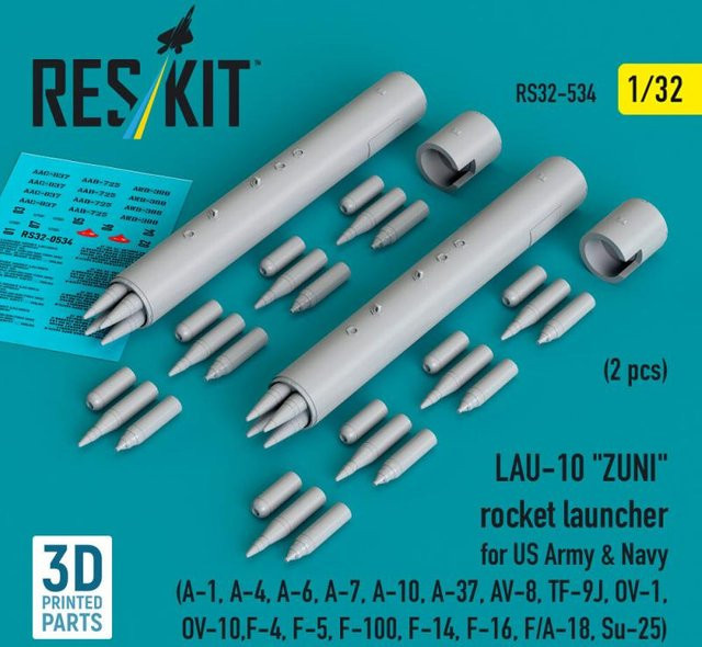 ResKit Models ZUNI Rocket Launcher, 2-teiliges Set, 3D Printed - Bild 1