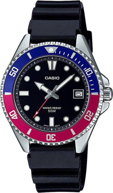 Casio Armbanduhr, Quarz, Edelstahl, 38 mm, Schwarz, Herren - Bild 1