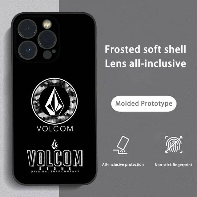 Volcom Handyhülle Frosted Soft Shell für iPhone 16 15 14 13 Pro Max Plus Mini in Schwarz - Bild 1