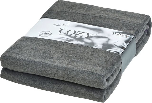 DONE Wohndecke Cozy in Grau aus Polyester - Bild 1
